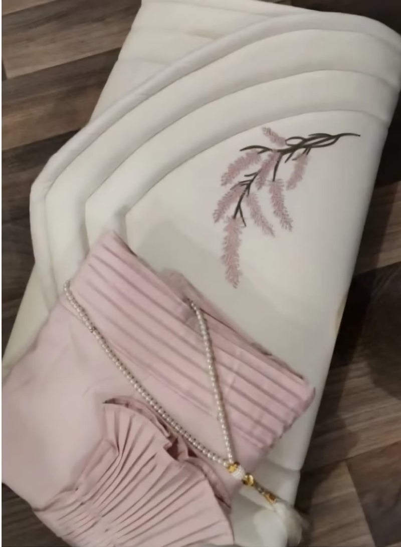 Gerenic Prayer Rug Set with Sheet, Rosary and Incense Burner - Flesh - Image 2